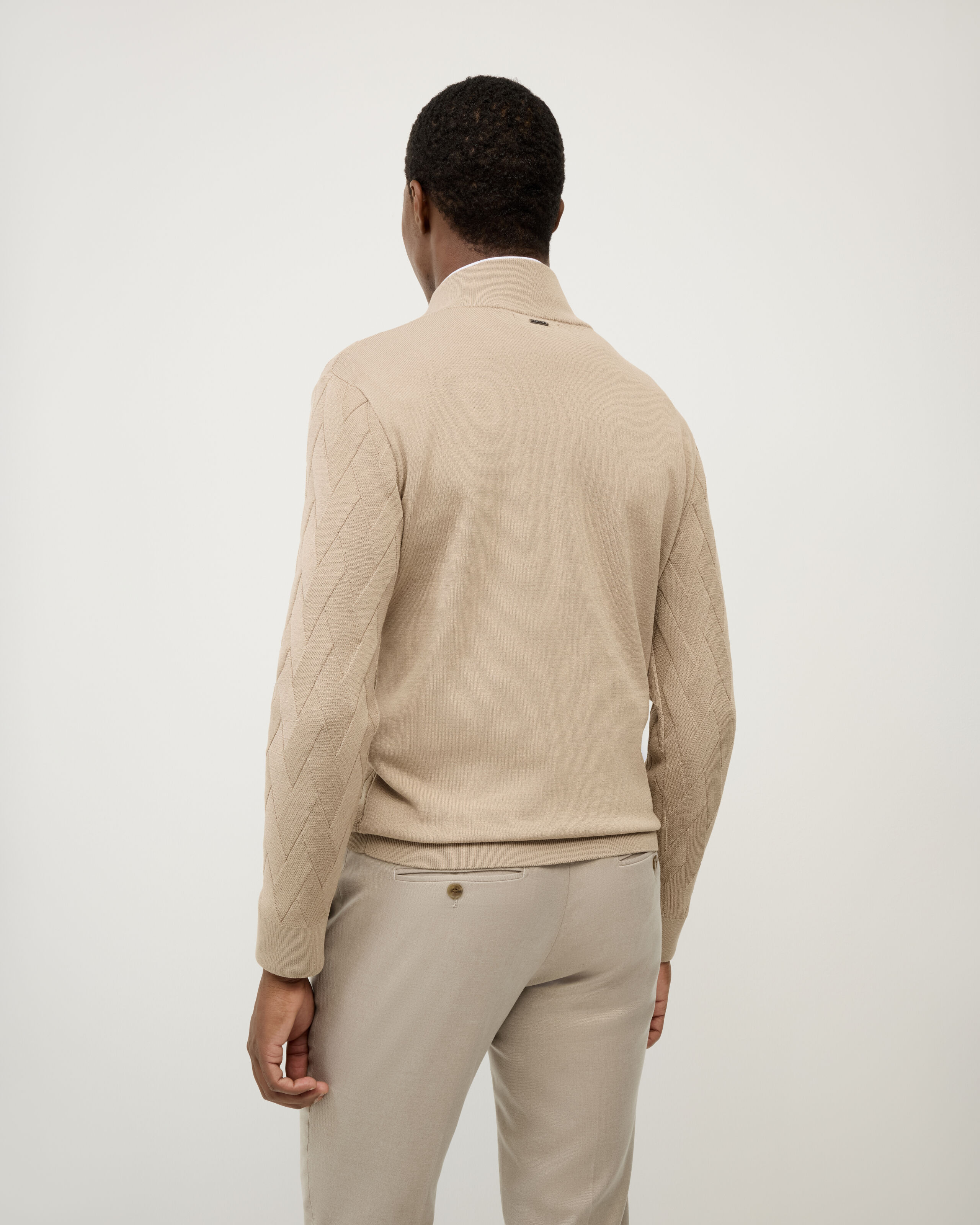 Hurley Zip-Up Knit - Fawn - Hurley Zip-Up Knit | Knitwear | Politix